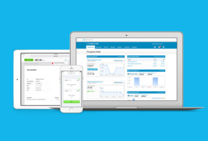 Xero accounting system running on a laptop, tablet and phone